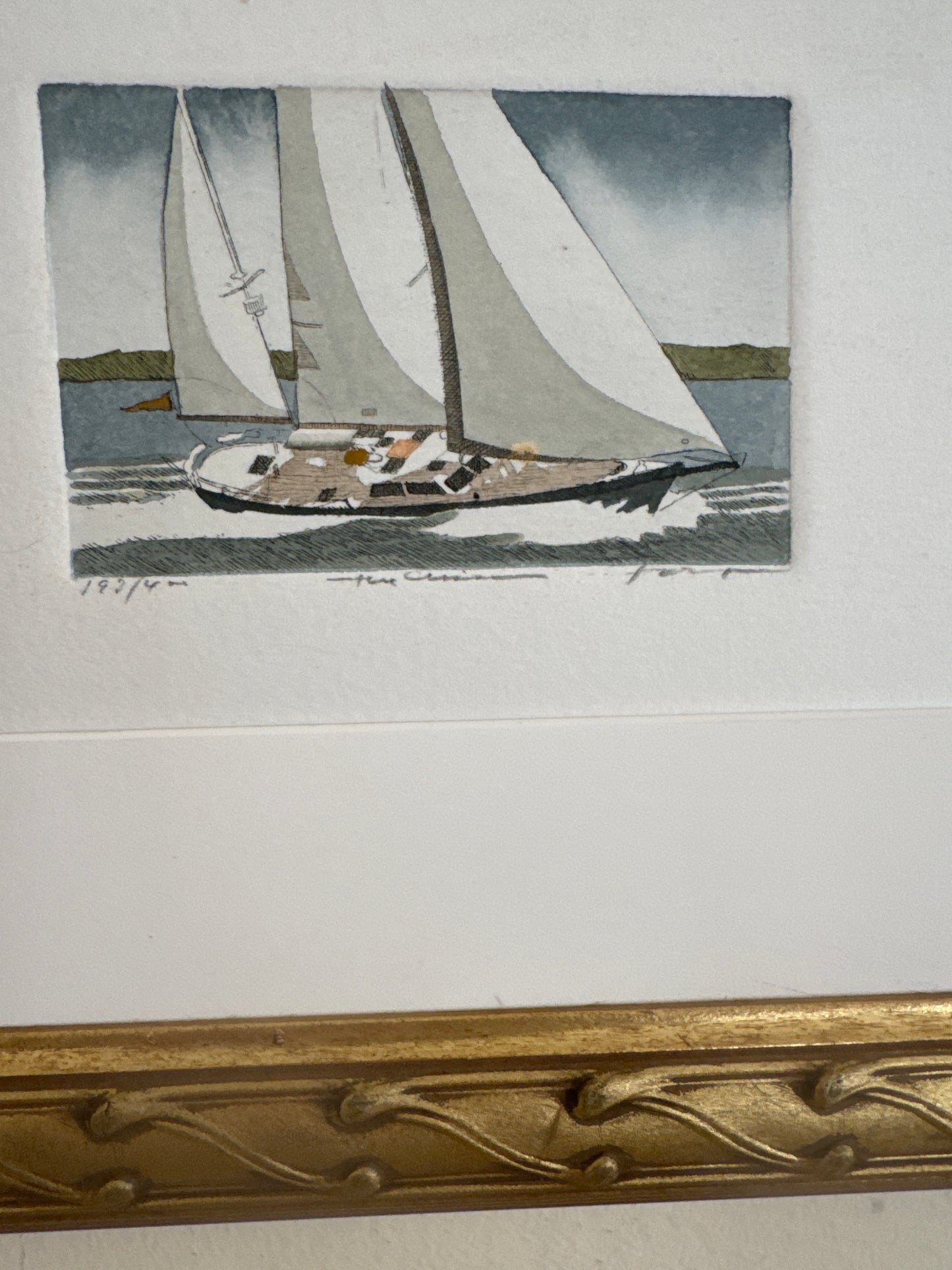 Sailboat Etching
