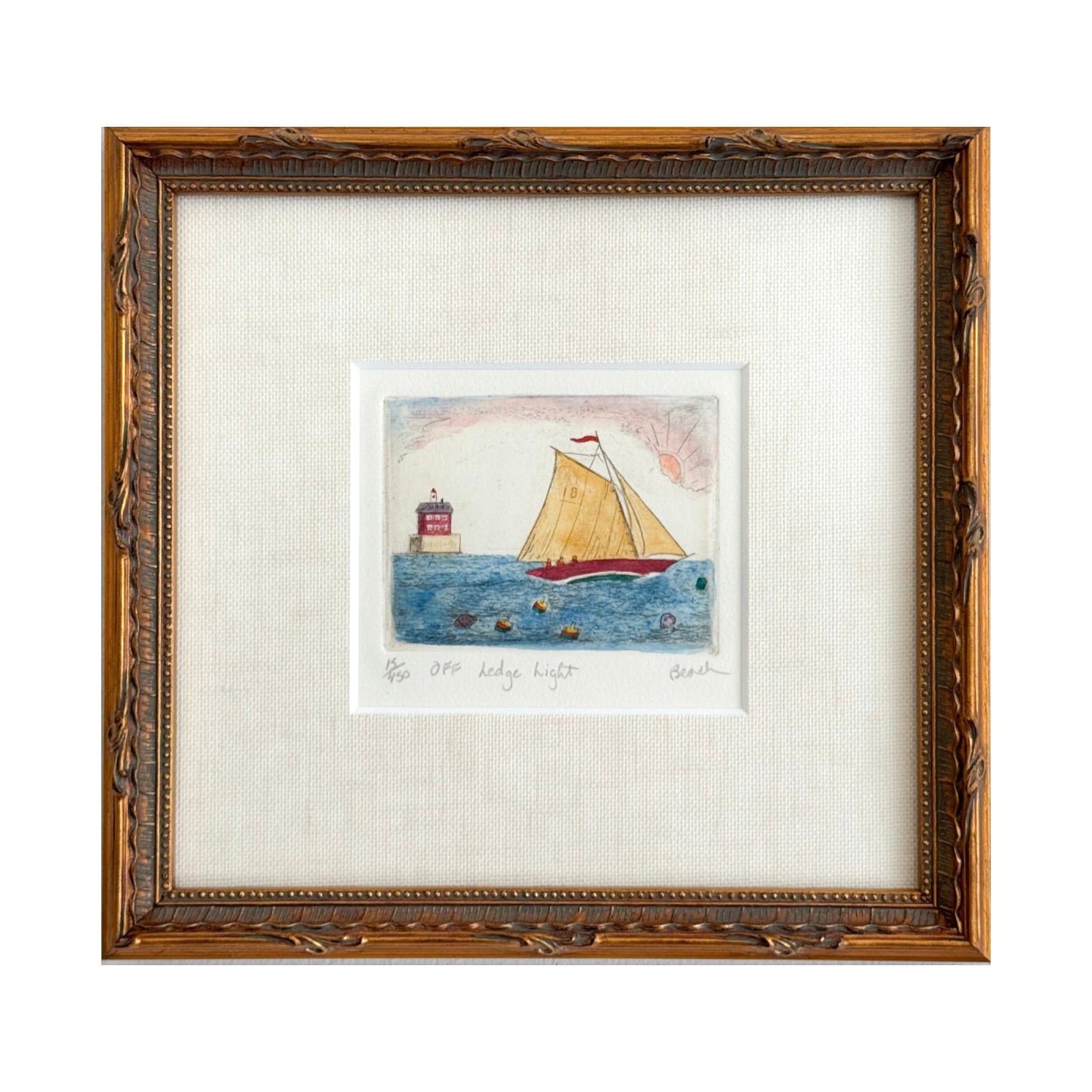 Sailboat Etching