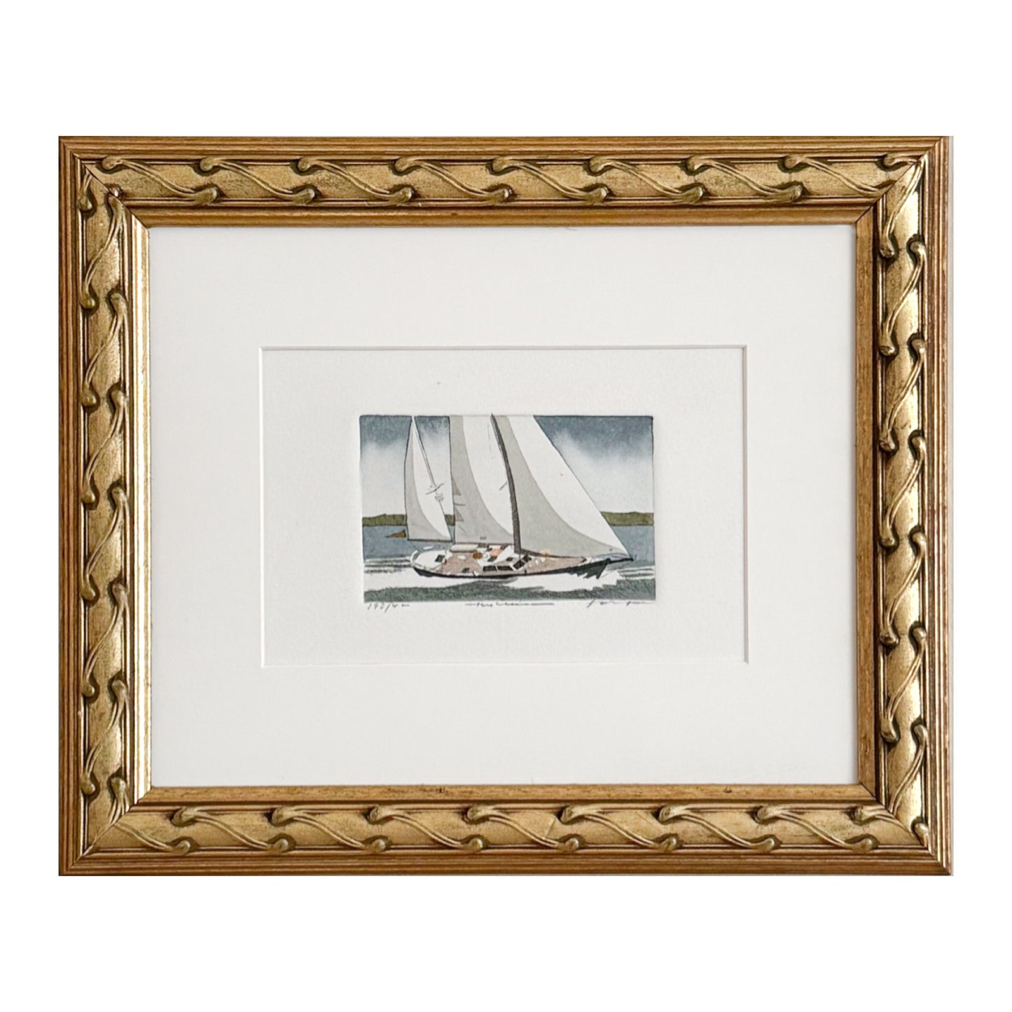 Sailboat Etching
