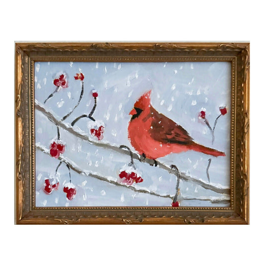 Cardinal in the Snow