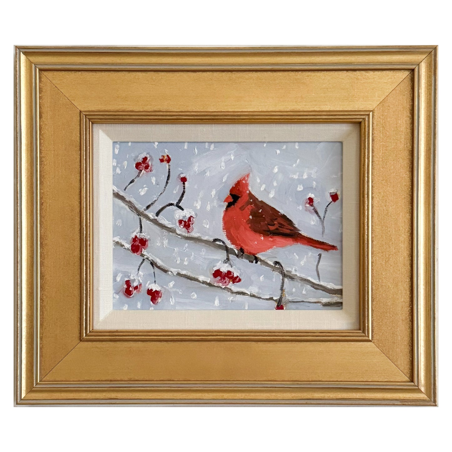 Cardinal in the Snow